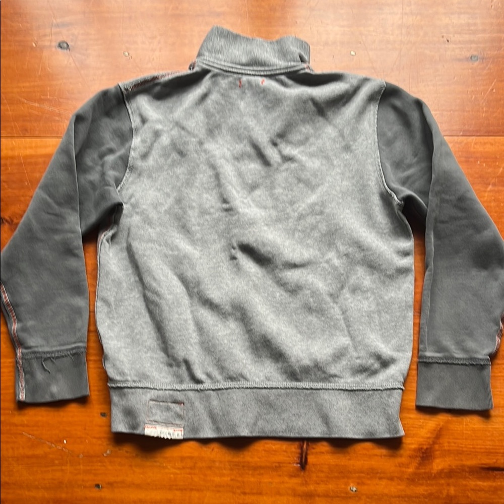 Vintage Grey Half-Zip Sweatshirt - Picture 2 of 7